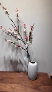 Wabiv Unglazed stenciled vase