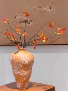 Wabiv Orange irregular-shaped vase