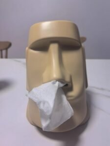 Moai Giant Stone Statue Ceramic Tissue Box