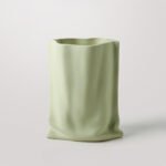 Hand-pinched textured paper bag vase