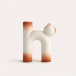 Wabiv Tubular Siamese Cat Flower Vase