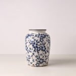 Wabiv Ice crackle blue and white porcelain vase