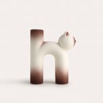 Wabiv Tubular Siamese Cat Flower Vase