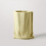 Hand-pinched textured paper bag vase