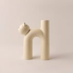 Wabiv Tubular Siamese Cat Flower Vase