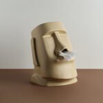 Moai Giant Stone Statue Ceramic Tissue Box