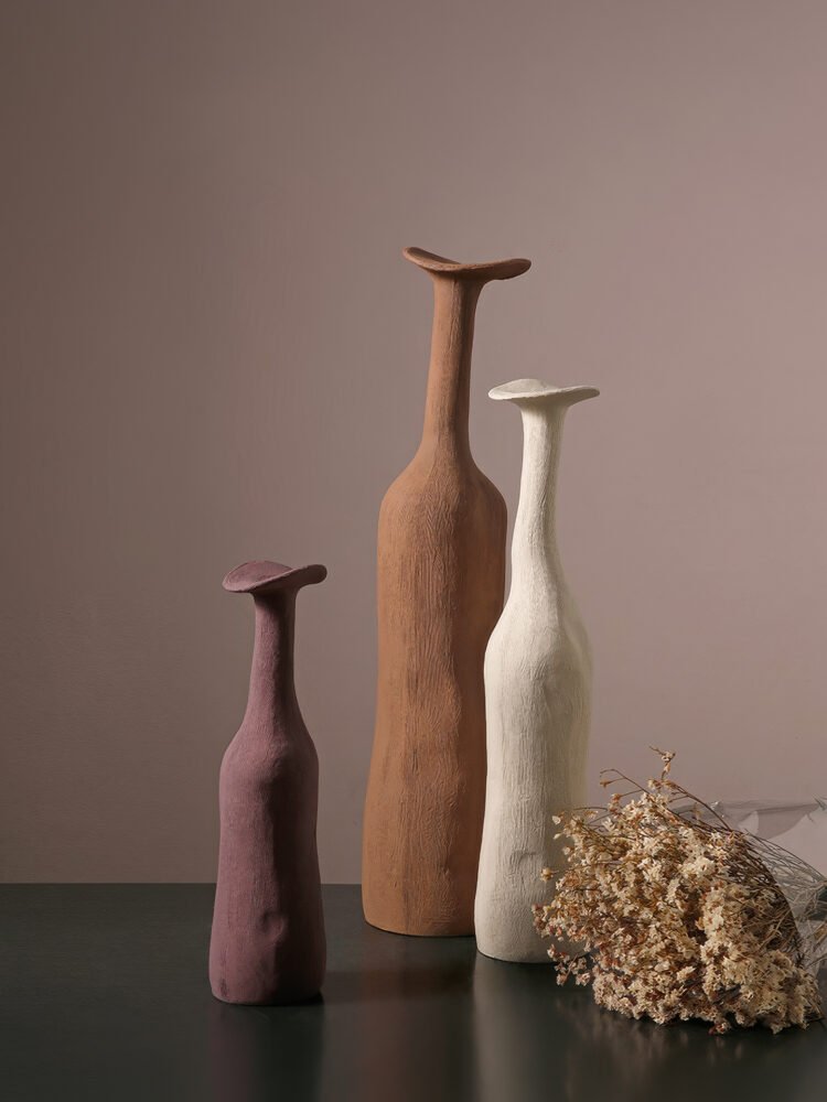 Wabiv Morandi tone artistic minimalist ceramic vase