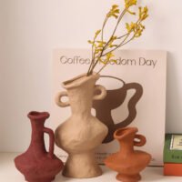 Wabiv handmade artisanal ceramic vase with rustic finish