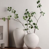 Wabiv natural faux stone textured ceramic vase