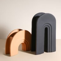 Wabiv modern U-shaped geometric hollow ceramic vase