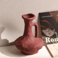 Wabiv handmade artisanal ceramic vase with rustic finish