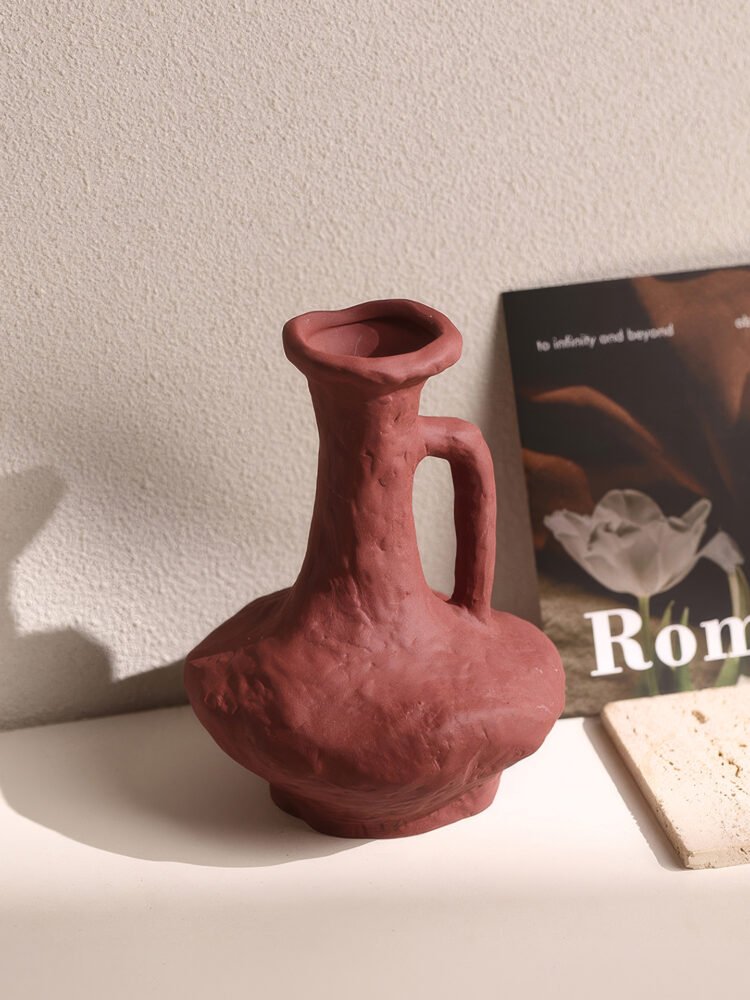 Wabiv handmade artisanal ceramic vase with rustic finish