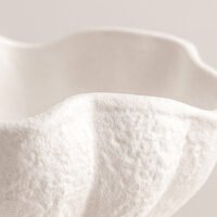 Romantic French style multi-petal fluted ceramic vase