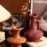 Wabiv handmade artisanal ceramic vase with rustic finish
