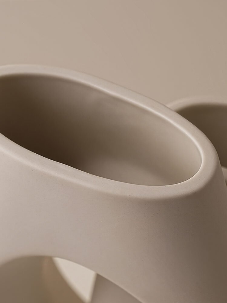 Creative alien cross tube multi-neck ceramic vase