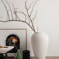 Wabiv natural faux stone textured ceramic vase