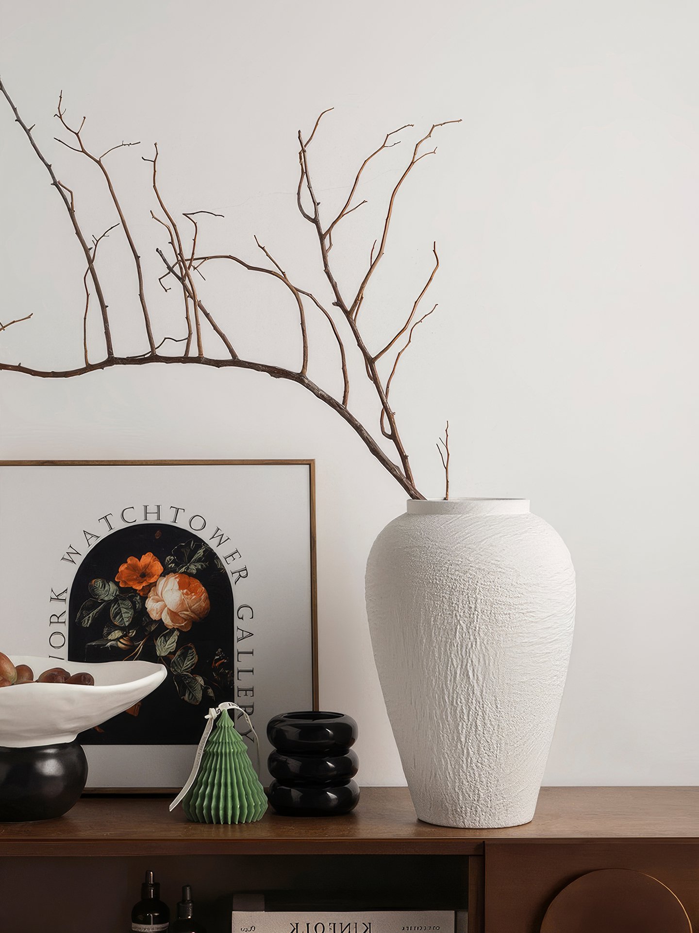 Wabiv Faux Stone Textured Vase | Rustic Wabi Sabi Ceramic