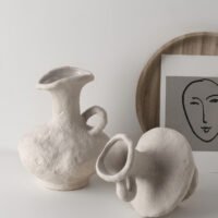 Wabiv raw minimalist creative unglazed ceramic vessel