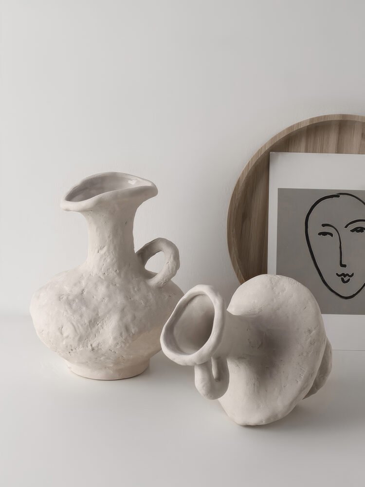 Wabiv raw minimalist creative unglazed ceramic vessel