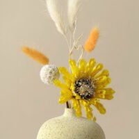 Soft Morandi color palette ceramic vase for dried flowers