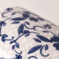 Classic ice crackle glaze blue and white porcelain vase
