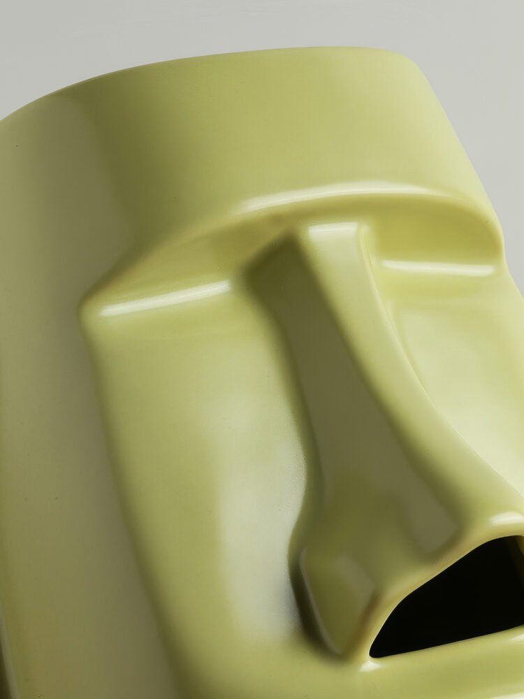 Funny Moai giant stone statue shaped ceramic tissue box dispenser