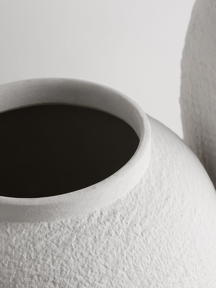 Wabiv natural faux stone textured ceramic vase