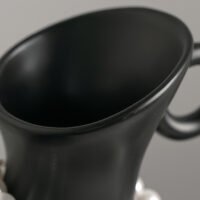 Wabiv elegant clavicle shaped artistic white ceramic vase