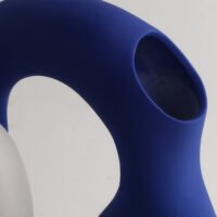 Contemporary irregular shaped color-blocked decorative vase