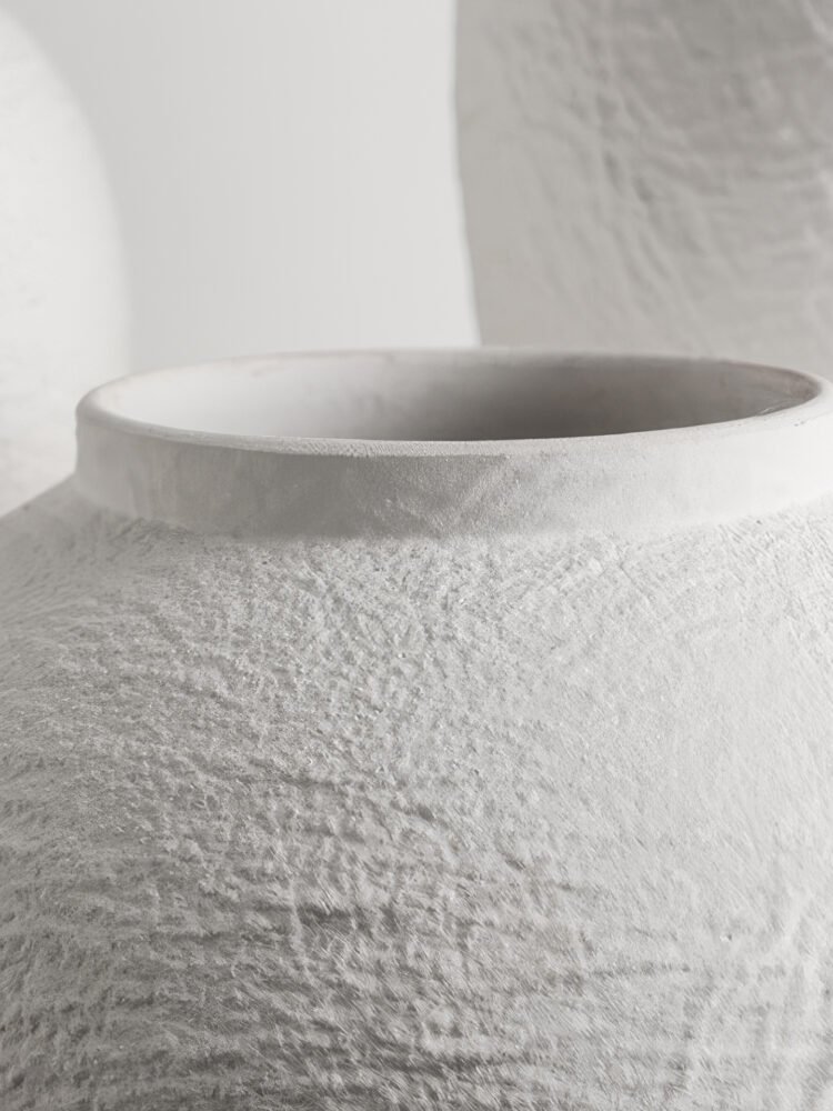 Wabiv natural faux stone textured ceramic vase