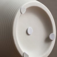 Wabiv unglazed ceramic vase with subtle stenciled details
