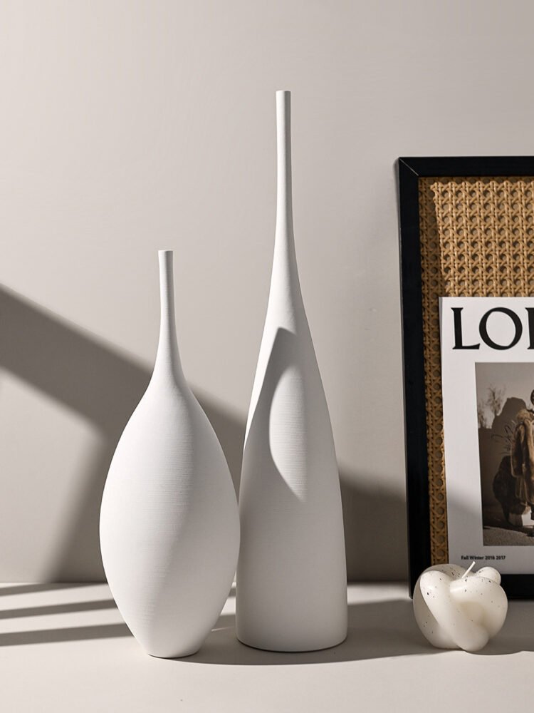 Wabiv Narrow-necked wire-drawn vase