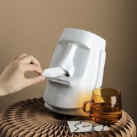 Moai Giant Stone Statue Ceramic Tissue Box