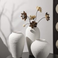 Wabiv Textured stone vase