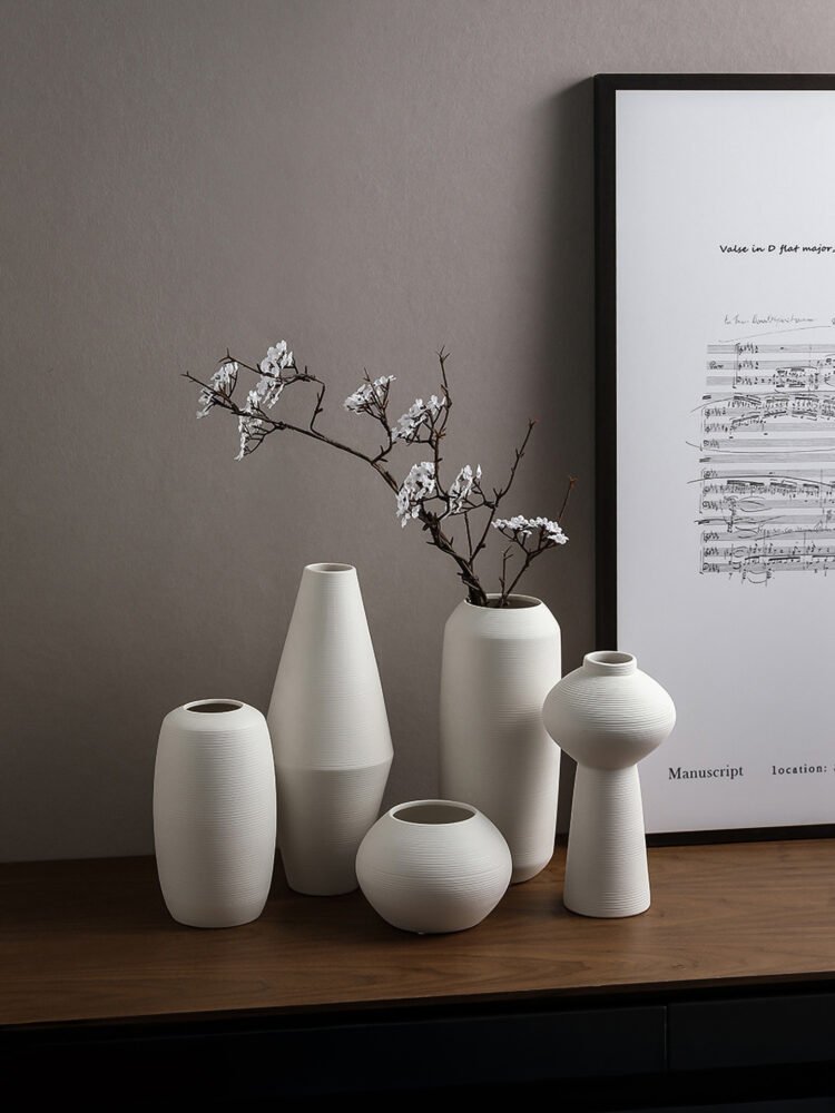 Wabiv Unglazed stenciled vase