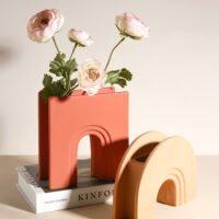 zhutu1 Wabiv U-shaped geometric vase