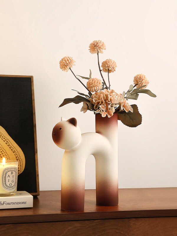 Wabiv Tubular Siamese Cat Flower Vase