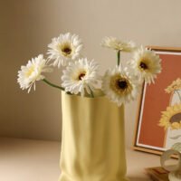 Hand-pinched textured paper bag vase