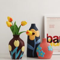 Painted pottery hand-painted flower vase