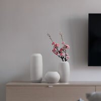 Wabiv Unglazed stenciled vase