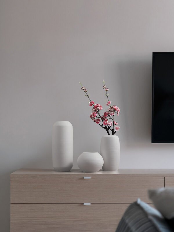 Wabiv Unglazed stenciled vase