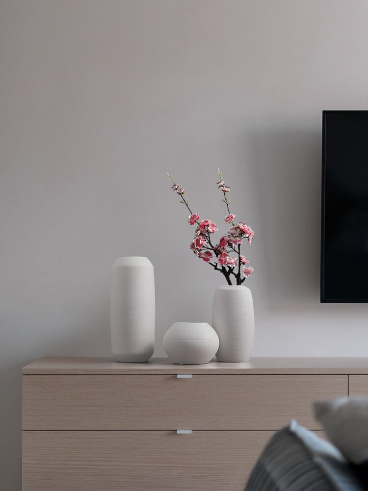 Wabiv Unglazed stenciled vase