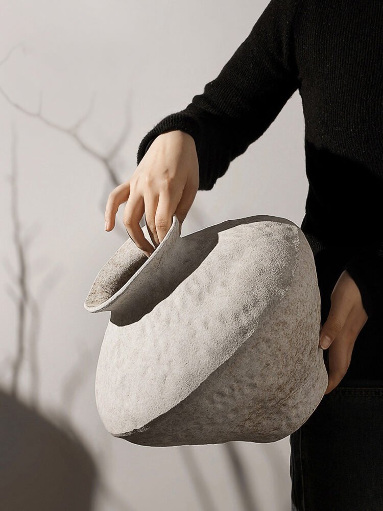 Wabiv White Frost Pottery Jar