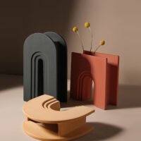 zhutu2 Wabiv U-shaped geometric vase