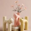 Wabiv Tubular Siamese Cat Flower Vase