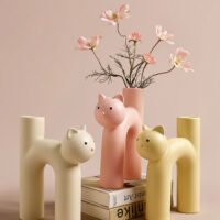 Wabiv Tubular Siamese Cat Flower Vase