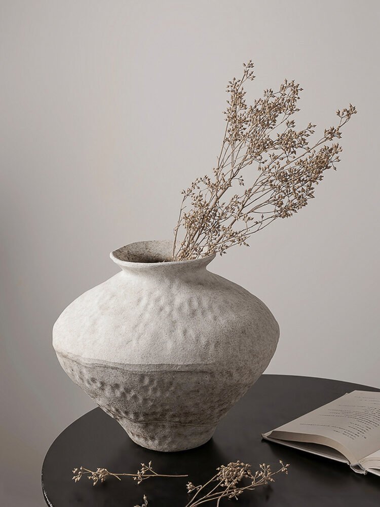 Wabiv White Frost Pottery Jar