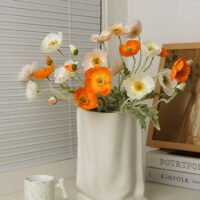 Hand-pinched textured paper bag vase