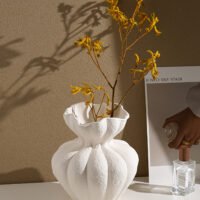 Wabiv French multi-petal vase