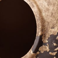 Weathered wabi-sabi vintage style pottery vase